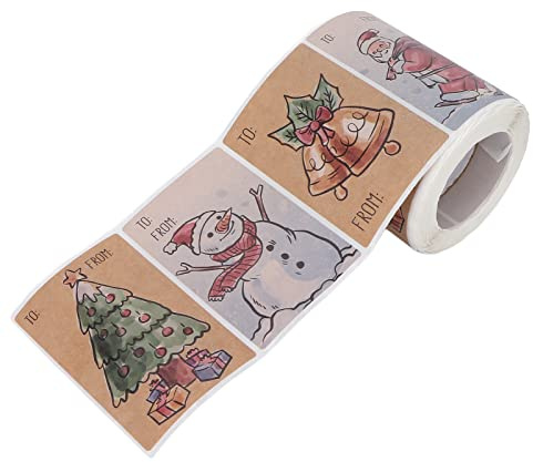 Sticker natalizio 6 disegni 250 etichette decorative di natale adesive per carte con le buste di etichette colorabili luminose e etichette per bambini multifunzionali