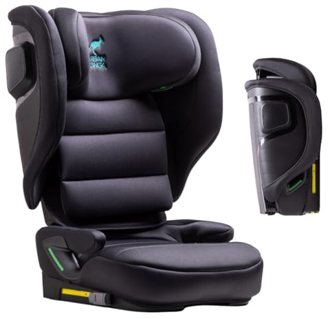 Urban Kanga Wallaroo Grow 76–150 cm – Hopfällbar Bilbarnstol, ISOFIX (Wallaroo Up Svart)