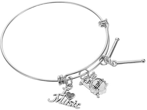 iplusmile Bracciale Leggero in Acciaio Inossidabile Design Unico e Resistente All'uso Quotidiano e Sul Palco per Amanti della Musica e Percussionisti