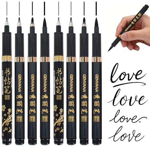 8 Acogedor Pincel de Tinta China, Pluma de China, Duradera, Caligrafía Japonesa China, Pluma Escritura Dibujo Artesanía