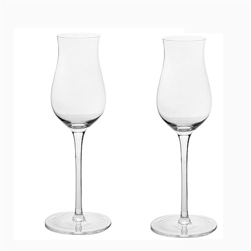 ZZTWER Juego de 2 copas de champán Tulip, flauta de cristal con base alta, 4,73 oz for regalo de despedidas de soltero Vaso para bebidas