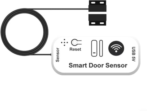 Abrepuertas de garaje inteligente WiFi con sensor magnético, control remoto a través de la aplicación, activado por voz para Alexa, dispositivo de seguridad inalámbrico (WiFi)