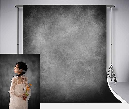 Kate Backdrops 3x3m Classic Dark Grey Texture Backdrops Retro Abstract Grey Gradient Photography Backgrounds Microfiber Studio Portrait Props for Photographyer