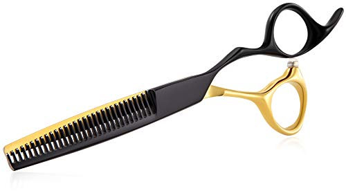 SMITH CHU Professional Hairdressing Scissors - Thinning, Blending & Texturizing Shears for Men, Women & Kids - 6 Inch Black Gold