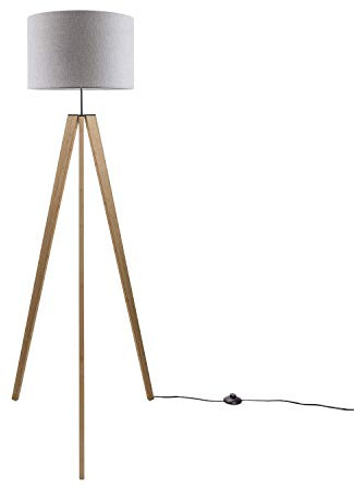 Paco Home Tischlampe Nachttisch Deko Wohnzimmer Leselampe Tischleuchte Nachttischlampe Schlafzimmer E14 Fassung Stoff Lampenschirm Mit Schalter Holz