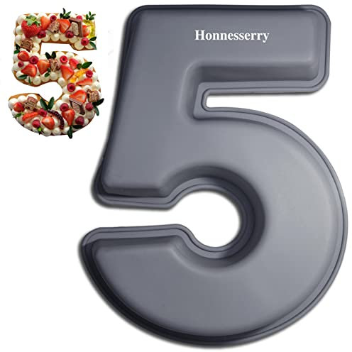 Numero Tortiera Silicone Stampo Torta Numero Stampo Silicone Numero 5 Stampo per Torta in Silicone Compleanno Numero Stampo Stampo per Numeri in Silicone per Cottura Anniversario Pane Mousse