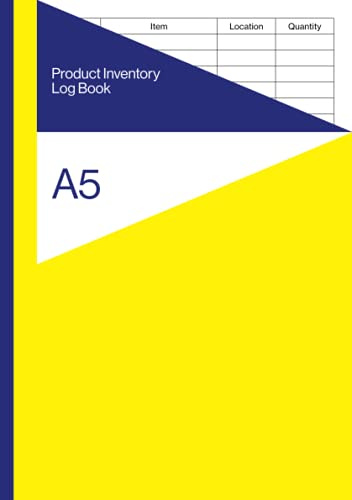 Product Inventory Log Book A5: Small Format Stock Take / Taking Logbook / Inventory Tracker for Business