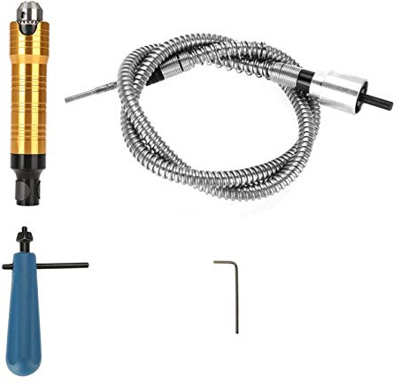 Biegsame Welle Bohrmaschine,Bohrwelle Verlängerung,Bohrmaschinenwelle mit 6mm Flexwellen-Verlängerungsfutter Fit Bohrmaschine Rotary Grinder Werkzeug 0,5-6,5mm Spannfuttergriff