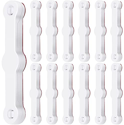YUENX 12-teiliges Set zur Befestigung von Fliegengittern für Fenster, selbstklebend, zum Schutz vor Insekten, Moskitonetz, Fenstergitter (weiß)