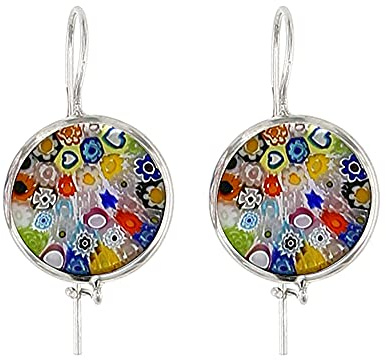 Venetiaurum - Ohrringe für Damen mit Murrina aus Original Muranoglas und Silber 925 - - Schmuck “Made in Italy” zertifiziert