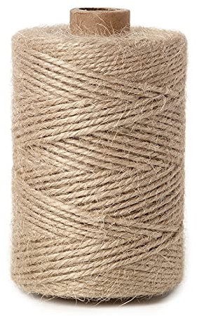 HSTECH Spago di iuta naturale da 2 mm, 100 m, per artigianato, confezioni regalo, impacchettamento, giardinaggio, ecc