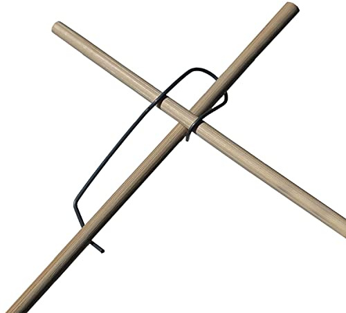 50 Tonkinklammern - Bambusklammern aus Edelstahl 306 für Bambus-, Tonkin-, Glasfaser-Stäbe mit Ø 8-16 mm für Flexible Rankgitter