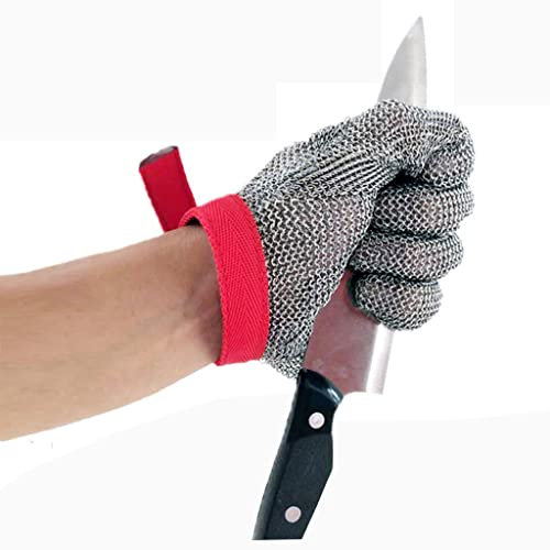 Samnuerly Chainmail Glove, Food Grade Cut Resistant Glove For Butcher Oyster Shucking Kitchen Mandoline Chef Slicing Fish Fillet (Size : 1PCS/L)