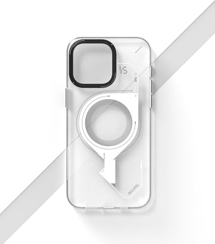 Aulumu A15 PC for iPhone 15 Pro Magnetic Case - IMD Technology - Compatible with Magsafe [Aluminum Alloy Camera Frame] Shockproof Anti-Scratch Phone Cover - Transparently