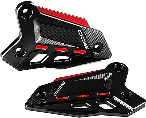 Modeer für Z900 2018-2023 2024 2025 Z900SE 2022-2023 2024 2025 Motorrad CNC Fußstütze Front Pedal Wing Bracket Protector Fußrasten-Fersenplatten Schutzabdeckung z 900 se Zubehör (Schwarz-Rot)