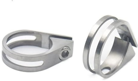Sattelklemme 1 stücke Fahrradberg Titan Fahrradsitz Poststraße Fahrrad Titan-Sattelstütze-Klammern 34,9 mm / 31,6mm Titan-Legierung Sitzrohrclip Sattelkloben (Color : 31 6mm)