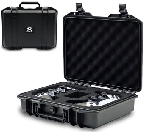 Luck&Link Hard Shell Travel Case for Any Regular Sized Game Controller e.g PS5, PS4, Xbox Series X/S, Xbox One, Switch Pro, Dual Controller Carrying Portable Storage case (Dual Game Controller)