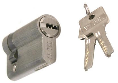 Mezzo Cilindro In Ottone Per Porta, Serratura A Mezzo Cilindro Ovale Antifurto, Serratura Interna Con 3 Chiavi Per Ingresso Porta D'ingresso, Blocchi Per Mobili (40mm (30+10) K11)