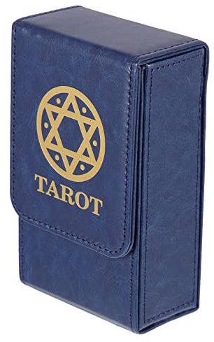 ANDRESLAD Pu Tarotkartenbehälter Tragbar Langlebig Tarotkartenbox Aufbewahrungskoffer Kartenaufbewahrungsbox Kartenbox Spielkartenbox Kartenorganisationsbox Tarotkanister Spielkarten-organiz