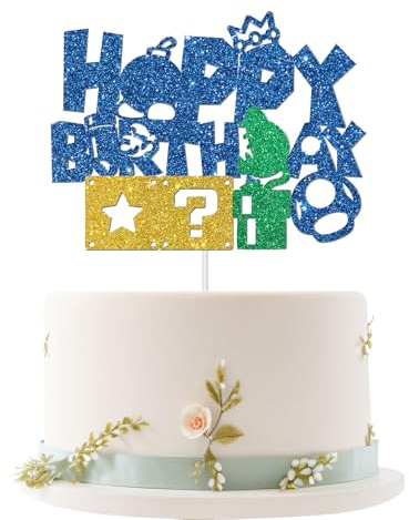 Embhhor Happy Birthday Cake Topper, Super Brothers Fans Lover Birthday Cake Decor, Mario Teens Boys Girls Party Decorations