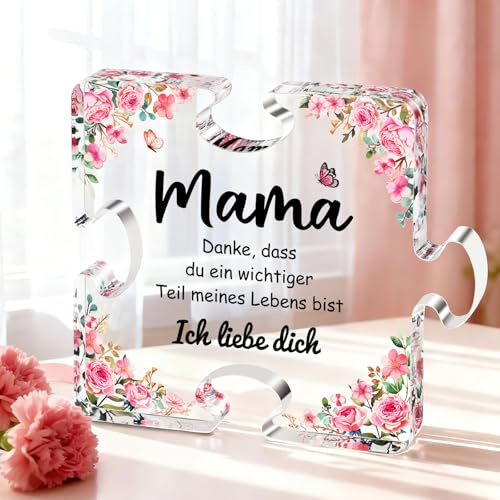 Muttertagsgeschenk, Mama Geschenk, Geschenke für Mama, Muttertagsgeschenke für Mama Personalisiertes, Muttertag Acryl Heimdekoration Geburtstagsgeschenk für Mütter von Tochter & Sohn