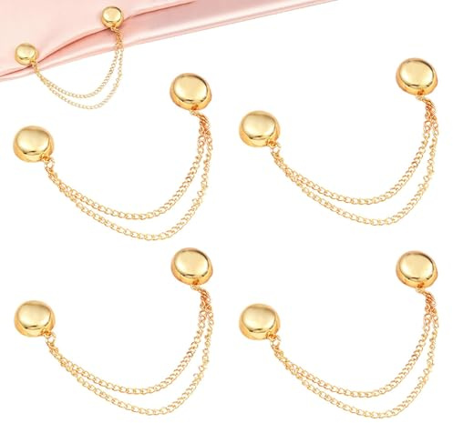 Magnetischer Kettenclip, magnetische Kleidungsclips - Mehrzweck-Magnetschal-Clips, magnetisches Hemd-Zubehör,Elegante magnetische Kleidungsschal-Clips, Kleidungsmagnete mit Kette für Damen und Herren