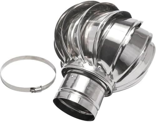 Fumaiolo Comignolo Cappello Efficace Cappuccio Per Camino Zincato Con Turbina Rotante, Cappuccio Di Ventilazione Impermeabile Per Canna Fumaria, Acciaio Inossidabile, Protezione Per Canna Fumaria, Cop