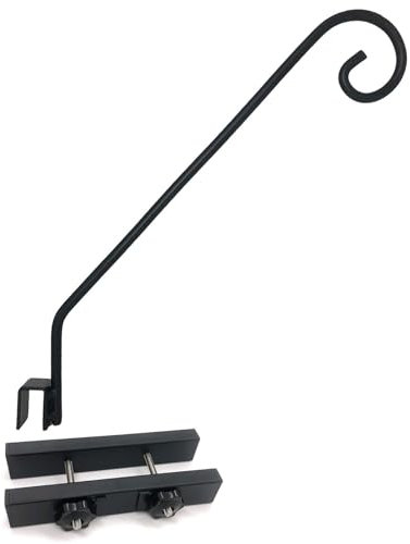 Outdoor Balcony Railing Decorative Hook Deck Railing Plant Hanger Bird Feeders Hanger Balcony Railing Hook Enduring for Hanging Bird Feeders Plant