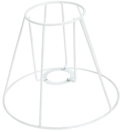 Lampenschirmgestell aus Eisen, Trommelring Design für Selbstgemacht Lampen | Weiß, Glatte Oberfläche mit Polierter Ausführung, Stabile Form und Feine Verarbeitung