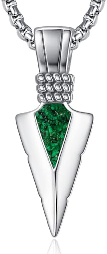Pfeilspitze Anhänger Kette Herren Silber Malachit Pfeilspitze Halskette Kettenanhänger Malachit Schmuck Geschenke Zum Geburtstag Männer