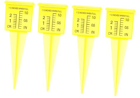 ibasenice 4 Pièces Pluviomètre Extérieur Plastique Lot de Jauges de Pluie Précises pour Mesure Quotidienne des Précipitations Outil Jardinage et Agriculture