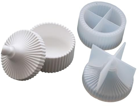 Boîte de rangement pour bijoux - Moules en silicone à rayures - Fait à la main - Moules en résine époxy - Moules en silicone - Boîte de rangement pour bijoux