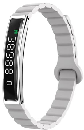 VBESTLIFE Smart Armband, Ultralight Fitness Tracker Smart Armband mit Sport, BT 5.3, Magnetisch und Wasserdacht, für Frauen (Silver)