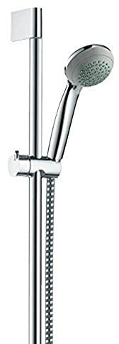 Hansgrohe Duschset Crometta Crometta 85, 27762000, Brausegarnitur mit Brauseschlauch(160 cm)Handbrause, Brausestange (90 cm), Weiß-Chrom, 20835 2