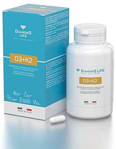 D3+K2 MAX - Diamond Life - integratore alimentare a base di Calcio, Vitamina D, Vitamina K e Boro