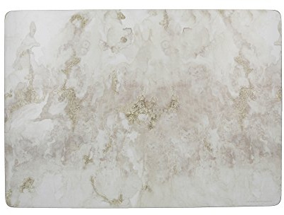 Creative Tops Premium bordstabletter, uppsättning av 4 bordstabletter, bordstabletter med kork ryggar och rundade hörn, grå marmor design, vardera 40cm x 29c