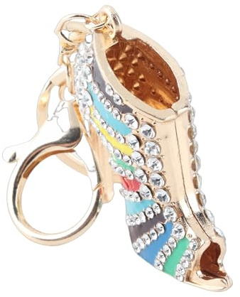 Porte clés Charme Cristal Multicolore, Pendentif Unique pour Sac à Main Idéal pour Femmes et Filles Élégance et Personnalisation à Portée de Main