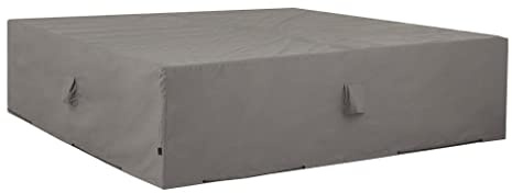 Madison Gartenmöbel Abdeckung Schutzhülle Abdeckplane Abdeckhaube Schutzplane Garten Lounge 255x255x70 cm L-Form Grau Wasserdicht Atmungsaktiv
