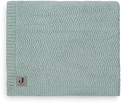 Jollein 516-522-65285 - Coperta per bambini, lavorato a maglia, colore: verde cenere 100 x 150 cm
