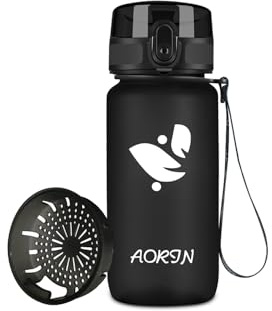 AORIN Sports Water Bottle - 350ml-Tritan Gym Bottle BPA-Free & Drinking Bottles, Leakproof，One Click Flip Lid/Kids,Adults,Gym,Outdoor Sport