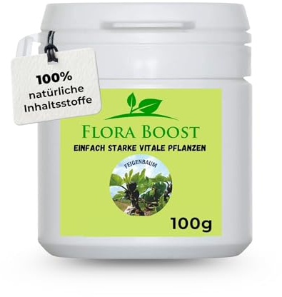 Flora Boost Feigenbaum Dünger Flora Boost 100g I Für bis zu 100L Gießwasser I Dünger in Pulverform I Für Feigen Bäume & Sträucher I Blatt- & Wurzeldünger I 100% natürlicher Pflanzendünger