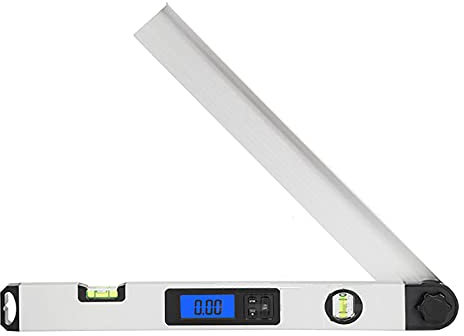 ANCLLO Digital Inclinometer Protractor 0~225° LCD Backlight Spirit Level Angle Finder Ruler Gauge Meter Tool 400mm/16 inch for Vertical Horizontal Measuring