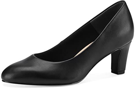 Tamaris Escarpins Classiques pour Femme - 1-22419-20 - Blanc, Noir Mat 1 22419 28 020, 38 EU