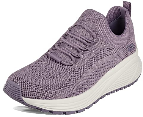 Skechers 117256 MveTrainers para Mujer, Tejido de ingeniería Malva Jaspeado, 39 EU