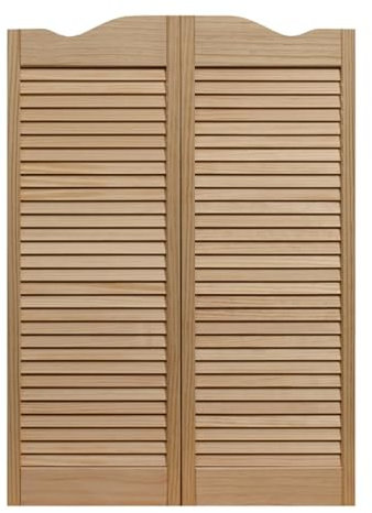 YHWKGZ Schwingtür Aus Massivem Holz, Retro-Drehtür, Bar-Trenntür, Tür For Kinderbadezimmer, Schwingtüren For Cafés,vorgefertigte Lamellentüren For Den Innenbereich (Color : Wood color, Size : 120cm/