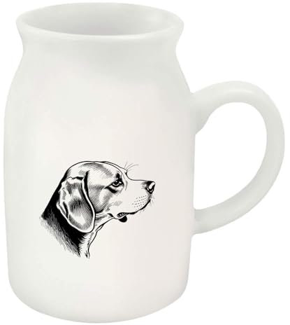 Azeeda 300ml 'Beagle Dog' Ceramic Milk Jug (MJ00015380)