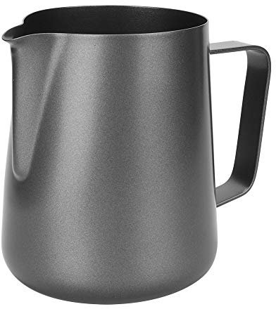 CHFYIJYHM 20oz Milk Frothing Pitcher, Milk Frother Cup Stainless Steel Milk Steamer Cup for Coffee Pitcher Latte Frothing Jug Container