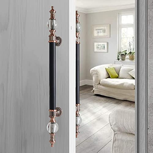 ntumLeap Door Pull and Flush Handle,Two Side Long Sliding Barn Door Handle Set Stainless Steel Pull Bar Handle Mounting Hardware Included (Brass 80cm/31.5in) (Brass 100cm/39.4in)