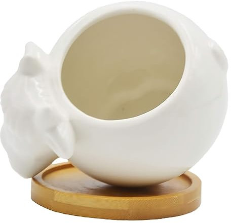 KITANDOVE Kreativer Titel Süßer Tier-blumentopf Aus Keramik Kawaii Kuh Pflanzgefäß Für Sukkulenten Und Kakteen Für Schreibtisch-Dekoration Ohne Untersetzer