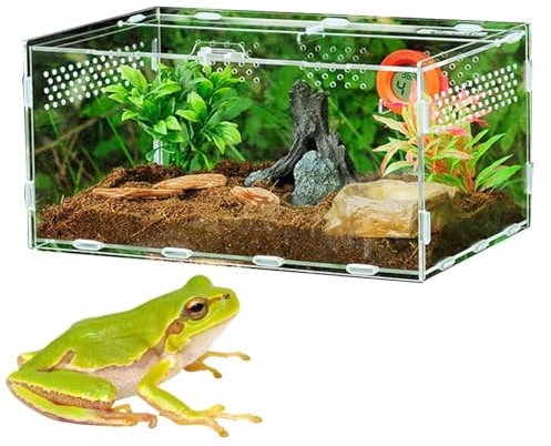 Haustier-Zuchtbox – Reptilien-Zuchtbox, Reptilien-Lebensraum, Terrarium, Klettern | Terrariumkäfigtank für Vogelspinne, Skorpion, Schlinge, Isopoden, Wirbellose, Insekten, Gottesanbeterinnen